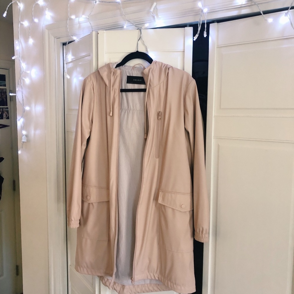 ZARA light pink rain coat